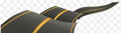 通向城市的公路矢量图