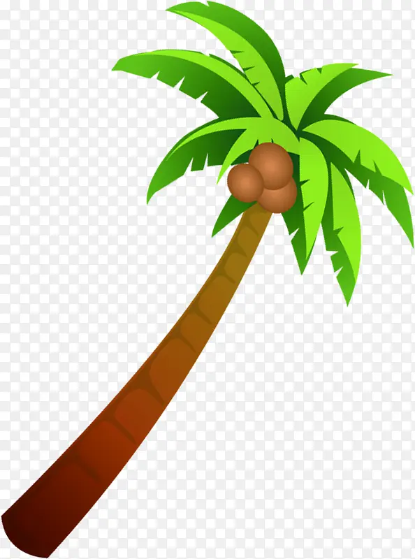 设计海报夏日椰子树卡通