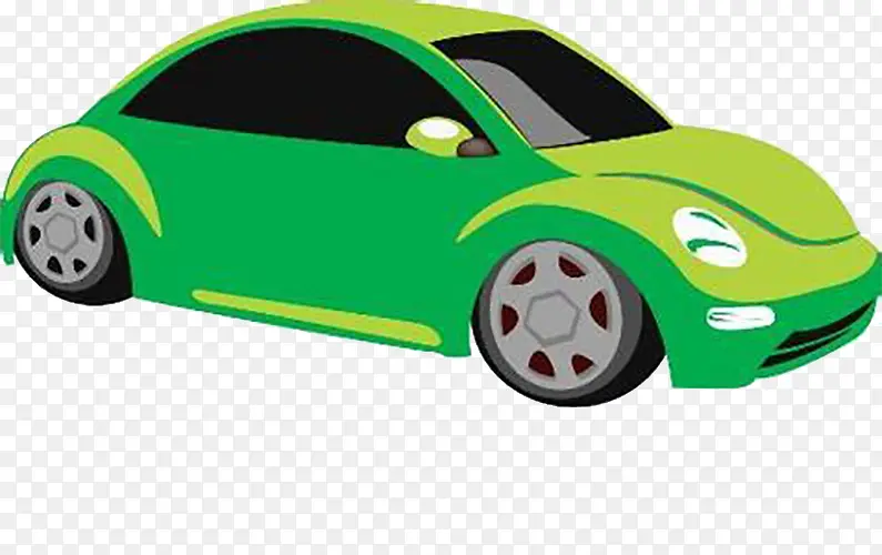 绿色小汽车