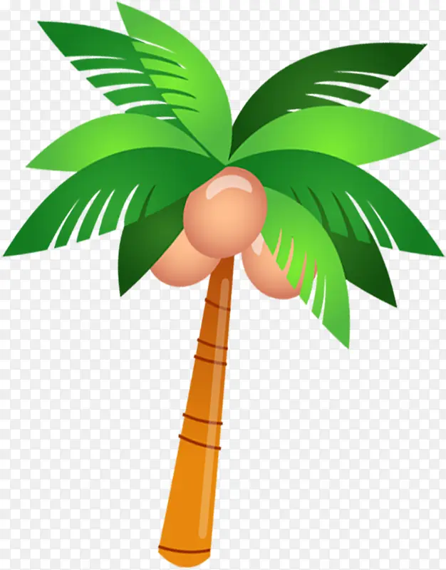 夏日卡通植物椰子树