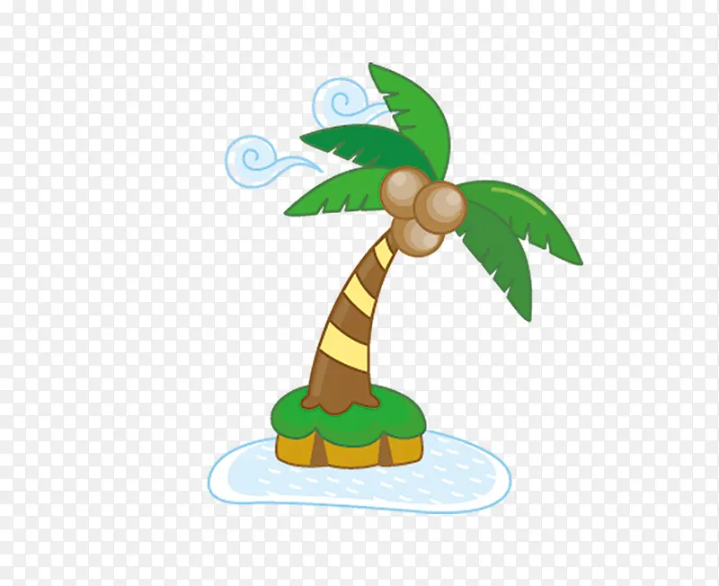 卡通椰子树元素