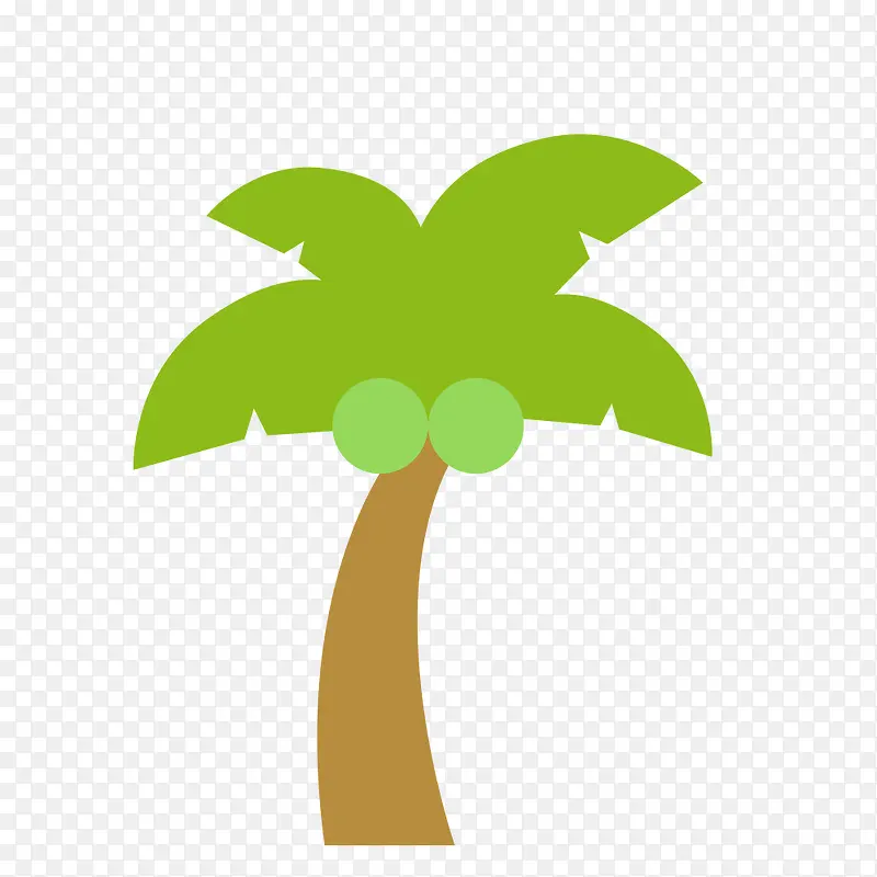 卡通风格椰子树