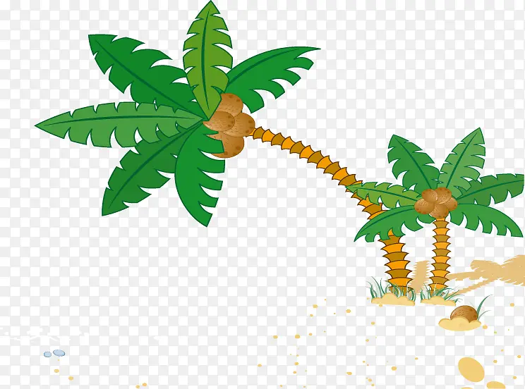 植物效果绿色椰子树