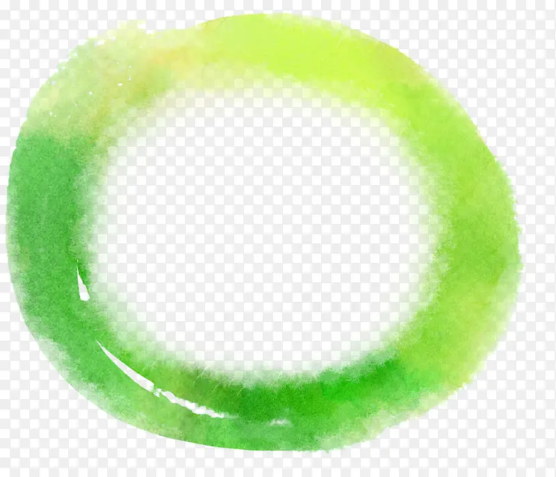 春天黄绿色圆形装饰