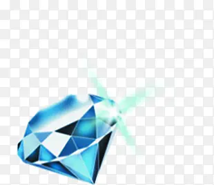 手绘蓝色钻石装饰