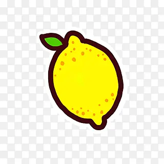 黄色柠檬手绘