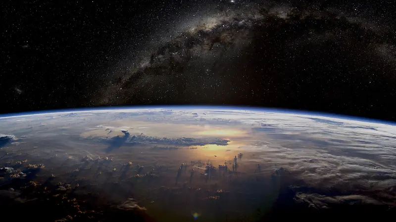 浩瀚无际的宇宙的表面