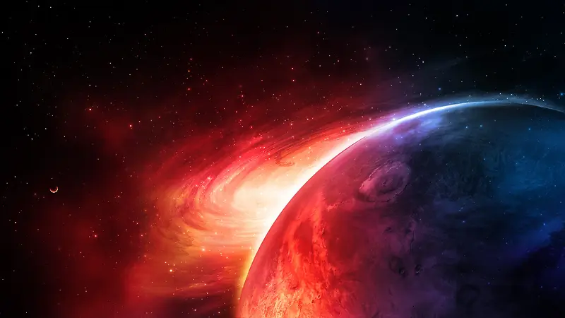 紫红色炫酷星球宇宙