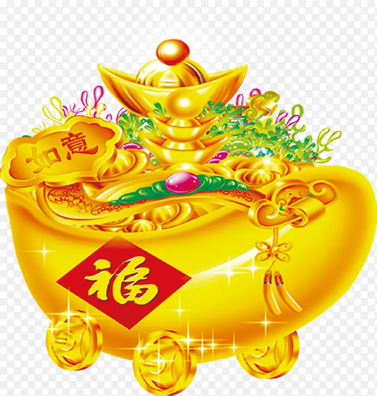 黄色中国风金元宝PNG图片素材下载_图片编号ywgeoowb-免抠素材网
