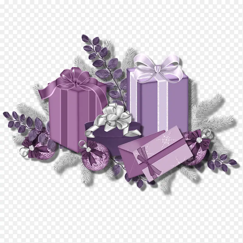 礼物紫色礼物装饰图片