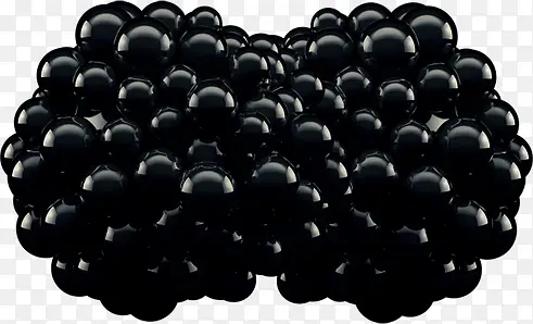 黑色珠子 密集 黑色元素