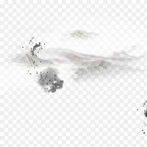 手绘水墨画山云PNG图片素材下载_图片编号yzkjwepn-免抠素材网