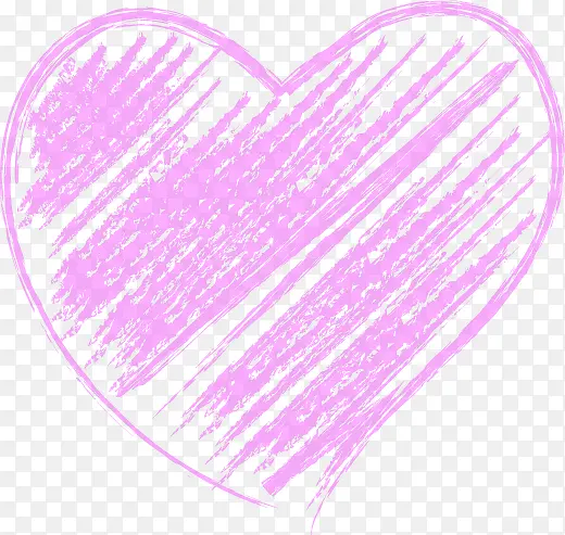 紫色线条爱心设计