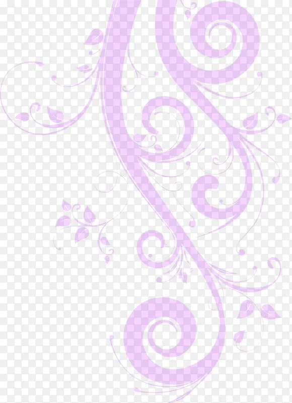 手绘紫色婚礼花纹