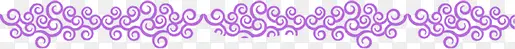 手绘紫色中国风花纹