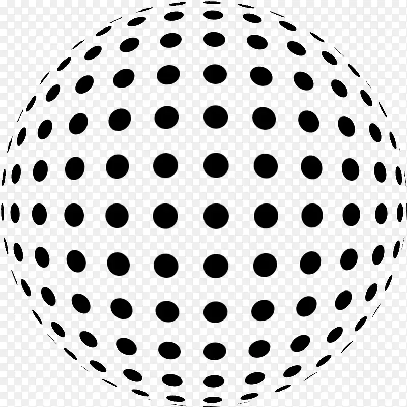 黑色圆点造型圆球