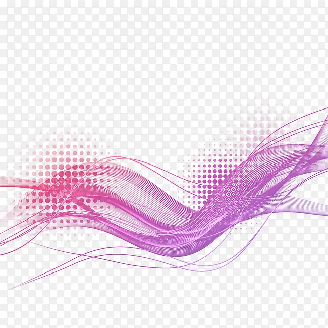 手绘紫色线条装饰