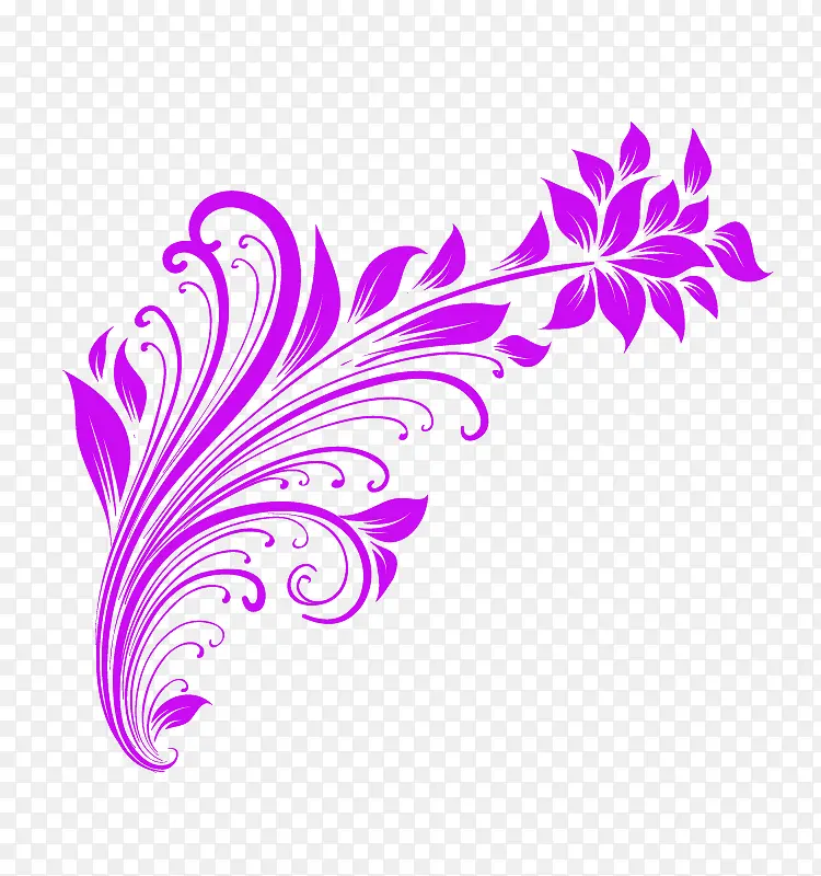 梦幻紫色花纹装饰