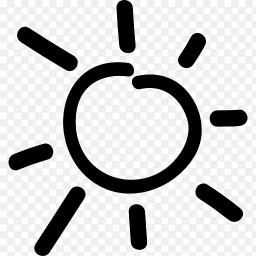 太阳手绘日符号图标