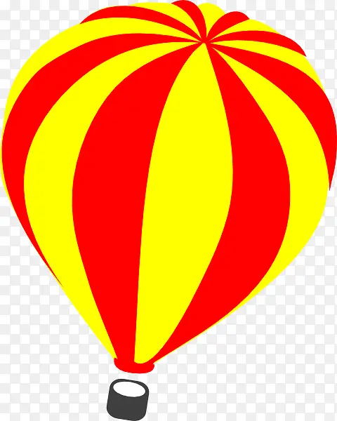 红黄色热气球
