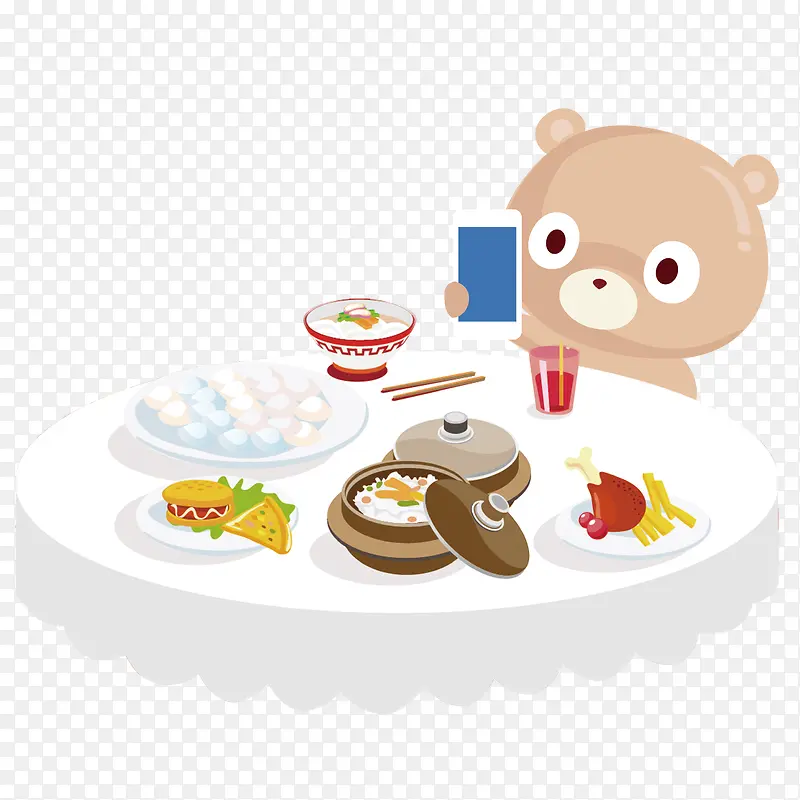 小熊和食物