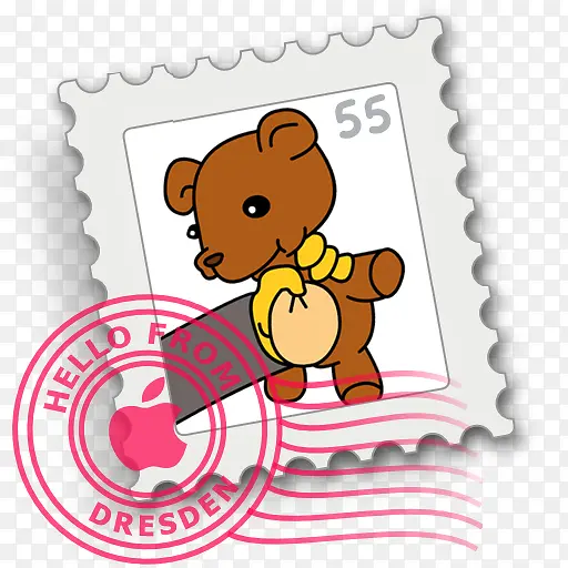 卡通小熊邮票