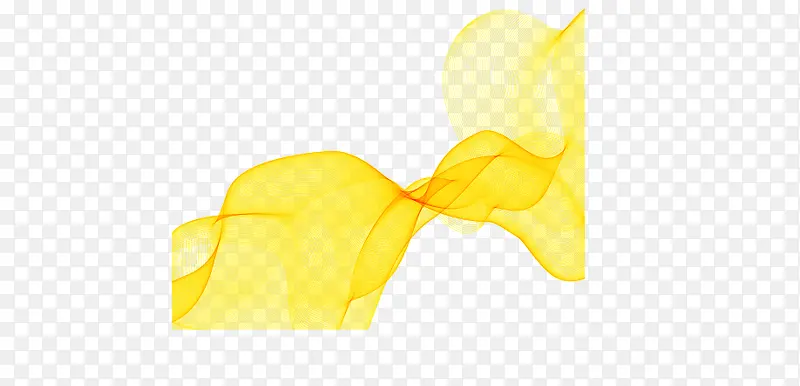 黄色抽象几何曲线