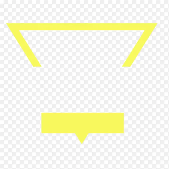 黄色三角几何文本框