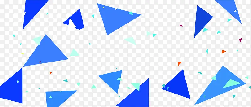 蓝色炫彩三角设计
