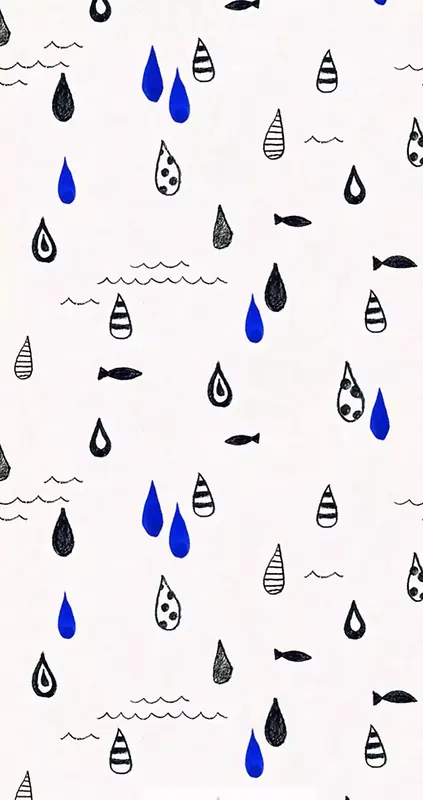 手绘雨滴壁纸海报