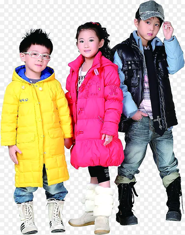 彩色冬季儿童服饰
