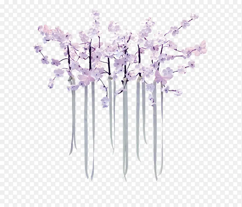 紫色小花装饰效果