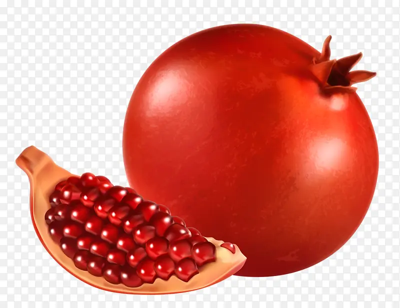 红色石榴水果