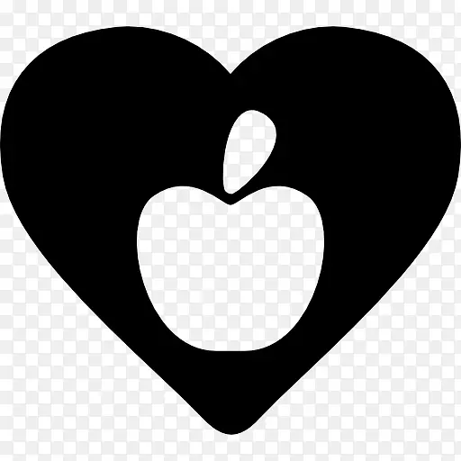 苹果在心脏图标