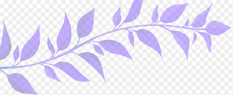 创意海报手绘紫色树叶效果
