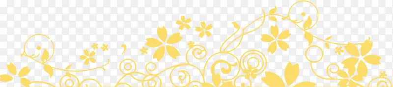 手绘黄色小花纹理装饰