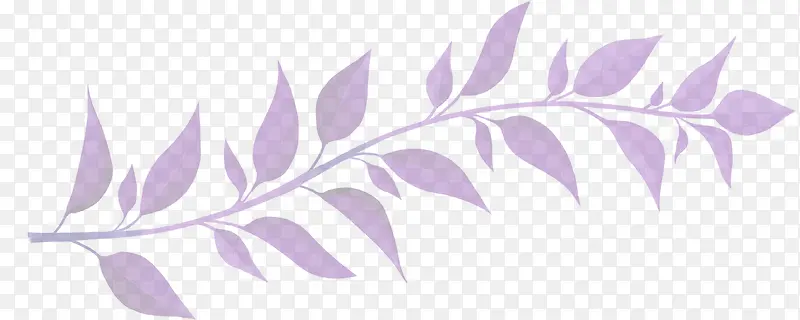 紫色创意手绘树叶