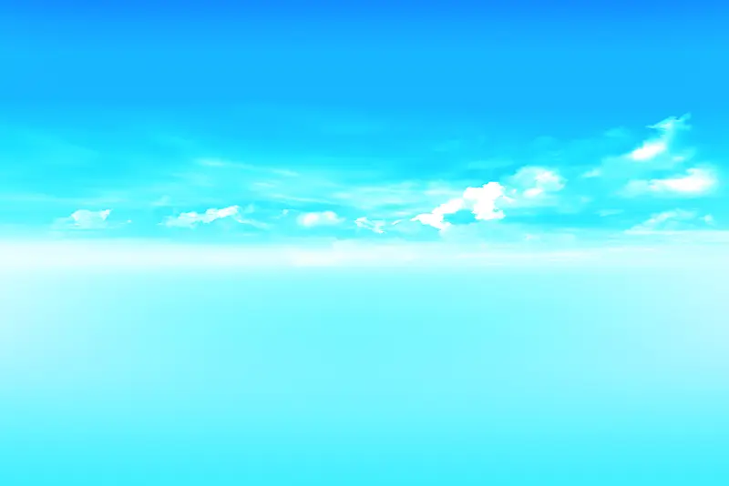 蓝色海洋云朵背景