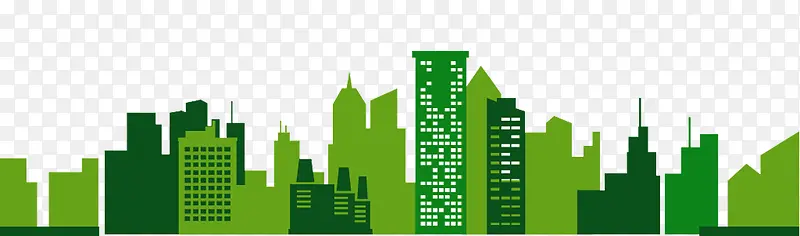 绿色城市剪影