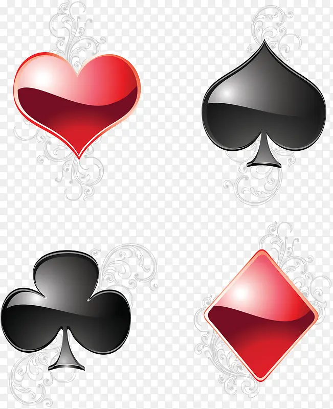 黑红梅方扑克牌