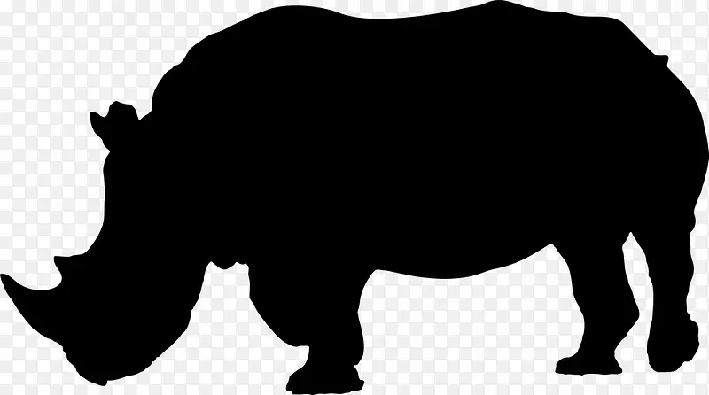 一只黑色的犀牛