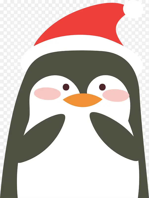 黑色圣诞节卡通企鹅