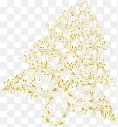 黄色圣诞树设计节日