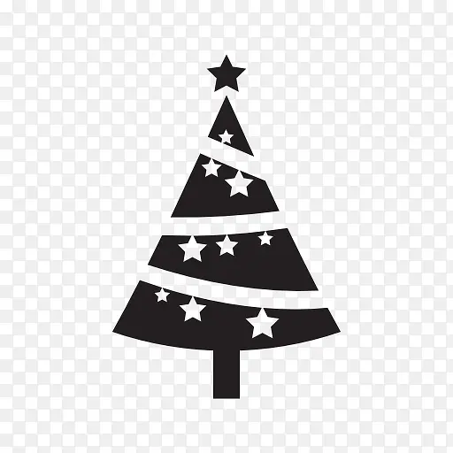 黑色星星圣诞树节日