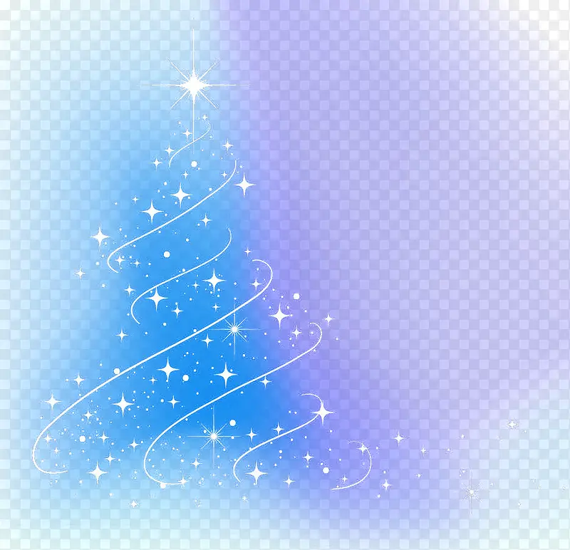 抽象艺术星光圣诞树