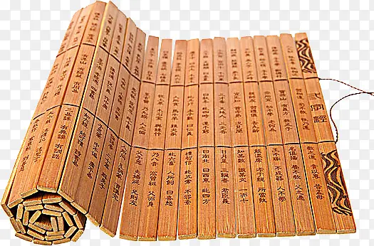 中国风素材木质书卷素材
