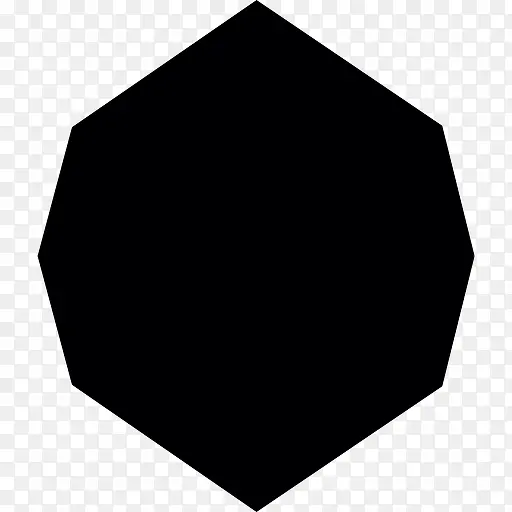 黑色的八角形图标