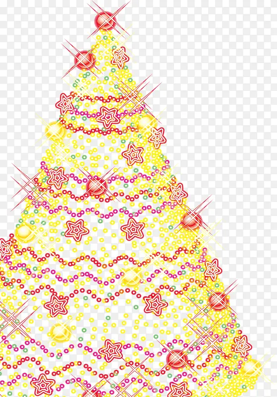 黄色圣诞装饰圣诞树