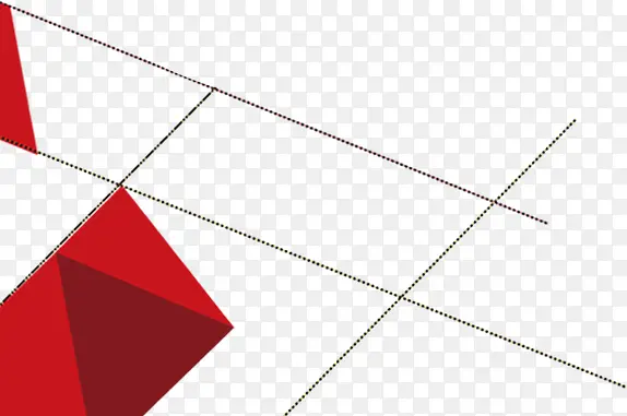 红色几何形状简笔画