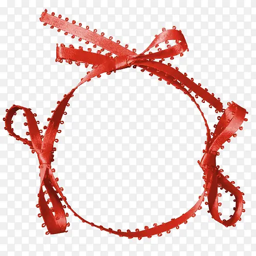 红色彩带环